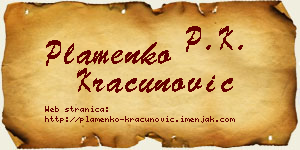 Plamenko Kračunović vizit kartica